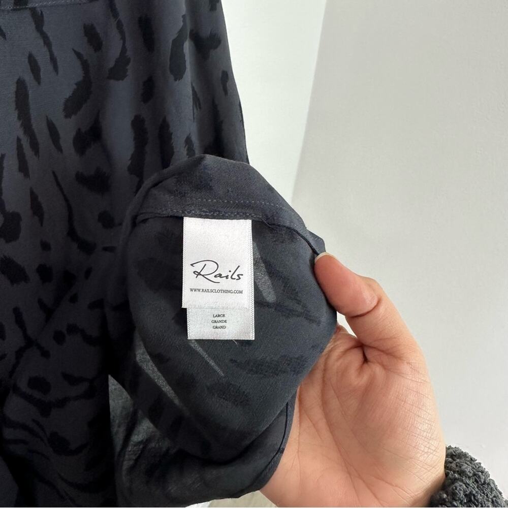 Rails Rhett Long Sleeve Button Down Shirt Ash Che… - image 7